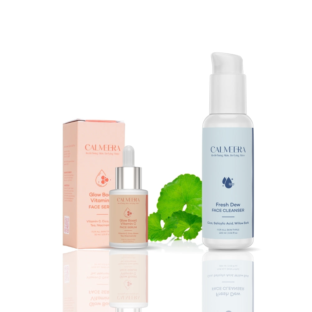 Glow Boost Serum + Fresh Dew Face Cleanser Combo