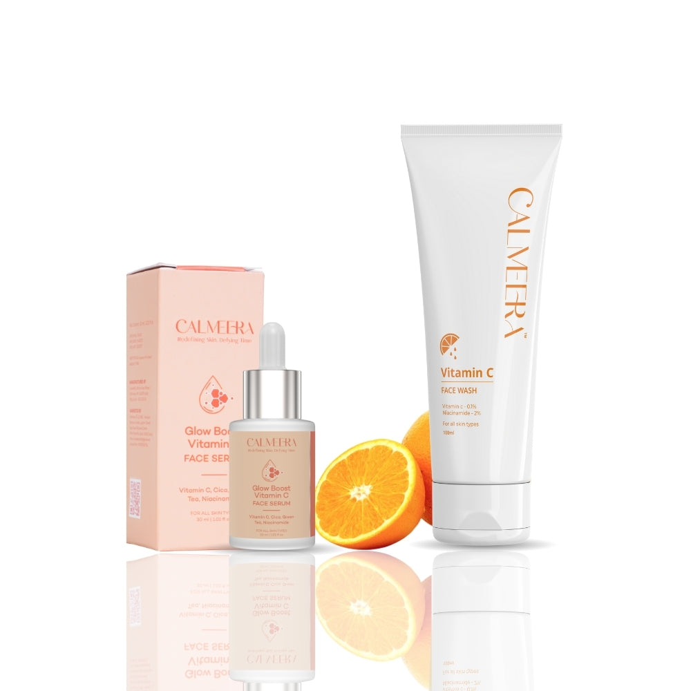Vitamin c face wash and serum combo