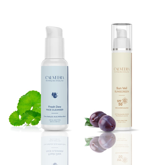 Fresh Dew Face Cleanser + Sun Veil Sunscreen Combo