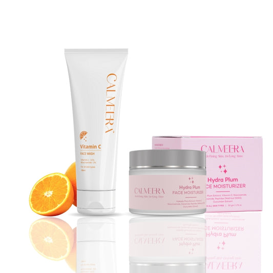 Vitamin C Face Wash + Hydra Plum Face Moisturizer Combo