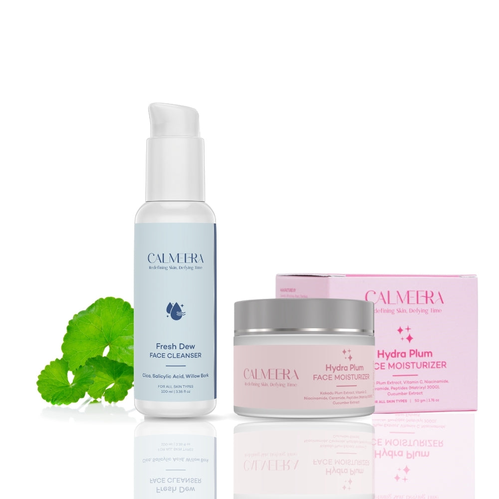 Cleanser and moisturizer combo
