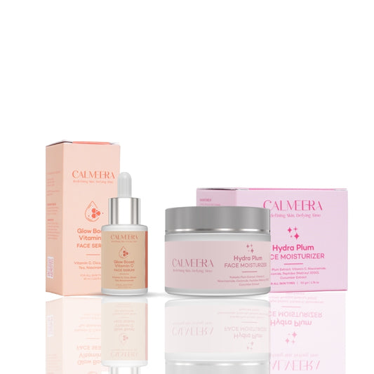Glow Boost Vitamin C Serum + Hydra Plum Moisturizer