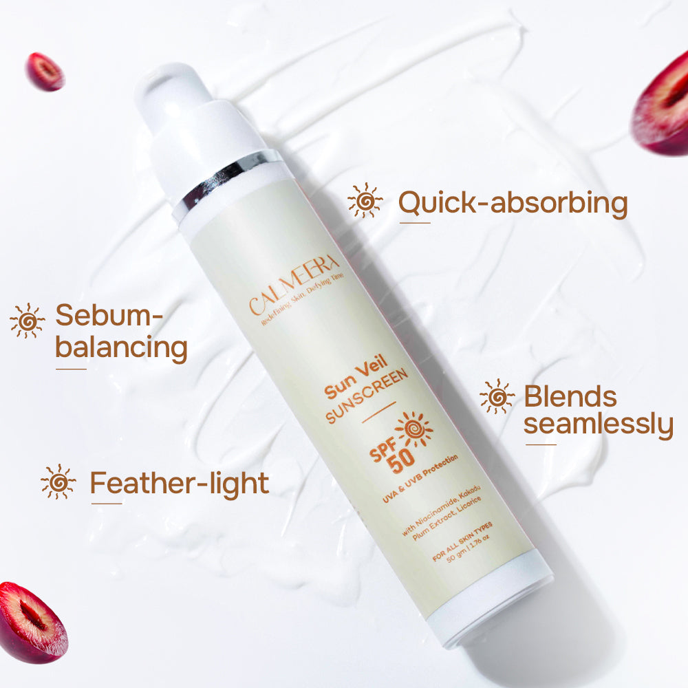 Calmeera Sun Veil Sunscreen – SPF 50+++ Broad Spectrum Protection