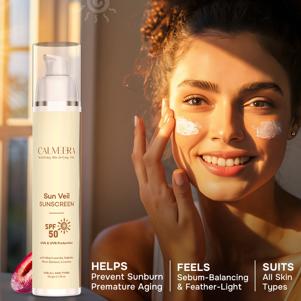 Calmeera Sun Veil Sunscreen – SPF 50+++ Broad Spectrum Protection